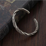 Silver Circular Weave Bangle, High Jewelry Accessory, Double Present