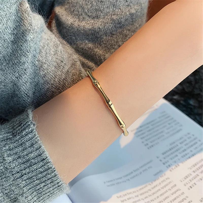 Bamboo Shape Adjustable Bracelet Retro Girl's Jewelry