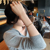 Bamboo Shape Adjustable Bracelet Retro Girl's Jewelry