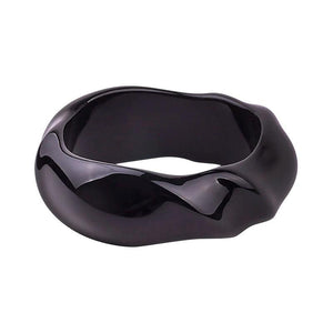 Guanlong Monochrome Resin Bangle Thick Bottom Craft Bracelet