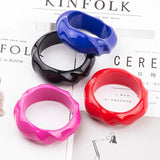 Guanlong Monochrome Resin Bangle Thick Bottom Craft Bracelet
