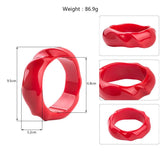 Guanlong Monochrome Resin Bangle Thick Bottom Craft Bracelet