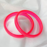 Japanese Acrylic Resin Bangles 11 Colors Glitter Party Bracelet Wrist Jewelry