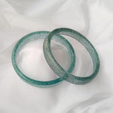 Japanese Acrylic Resin Bangles 11 Colors Glitter Party Bracelet Wrist Jewelry