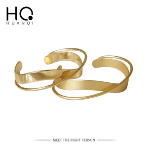 Geometric Cross Cuff Bracelets for Women Matte Adjustable