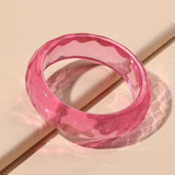 Colorful Wide Cuff Bangles for Women Resin Punk Bangle Bracelet