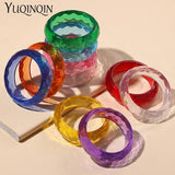 Colorful Wide Cuff Bangles for Women Resin Punk Bangle Bracelet