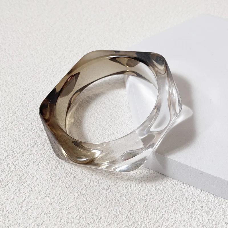 Multicolor Resin Acrylic Bangles Set for Women
