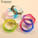 Multicolor Resin Acrylic Bangles Set for Women