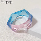 Multicolor Resin Acrylic Bangles Set for Women