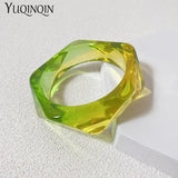 Multicolor Resin Acrylic Bangles Set for Women