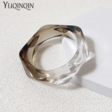 Multicolor Resin Acrylic Bangles Set for Women