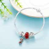 Pink Heart Charm Bracelets & Bangles Europe Style Bracelet For Women