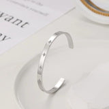 Stainless Steel CZ Star Opening Bangles 14k Plated Jewelry Women