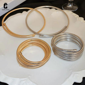 Multi-layer Elastic Bracelet Bangle Necklace Set