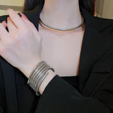 Multi-layer Elastic Bracelet Bangle Necklace Set