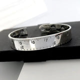 Personality Ruler Bracelets Silver Plated Jewelry Creative Bangles