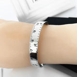 Personality Ruler Bracelets Silver Plated Jewelry Creative Bangles