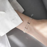 Foxanry Double Layer Zircon Bracelets for Women