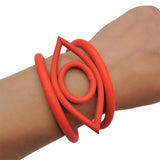 Multicolor Charm Bracelets Demon Eye Bangles Rubber Gothic Gift