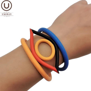 Multicolor Charm Bracelets Demon Eye Bangles Rubber Gothic Gift