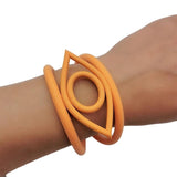Multicolor Charm Bracelets Demon Eye Bangles Rubber Gothic Gift