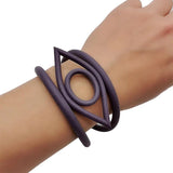 Multicolor Charm Bracelets Demon Eye Bangles Rubber Gothic Gift