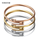 Lockable Bracelets Bangles 3 Colors 316L Stainless Steel Hot Selling Jewelry