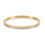 Titanium Steel Zircon Stacked Bracelet Bangle For Women