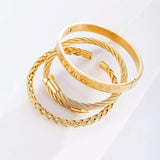 Stainless Steel Cuff Bracelets Rope Chain Link Charm Jewelry