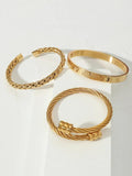 Stainless Steel Cuff Bracelets Rope Chain Link Charm Jewelry