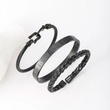 Stainless Steel Cuff Bracelets Rope Chain Link Charm Jewelry