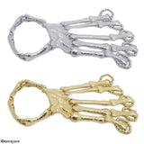 Skull Fingers Metal Skeleton Hand Bracelet With Ring for Women