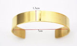 Stainless Steel Golden Cuff Bracelet Mens Women