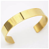 Stainless Steel Golden Cuff Bracelet Mens Women