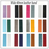 Cremo 40mm Leather Band Reversible Stainless Steel Women Bangle