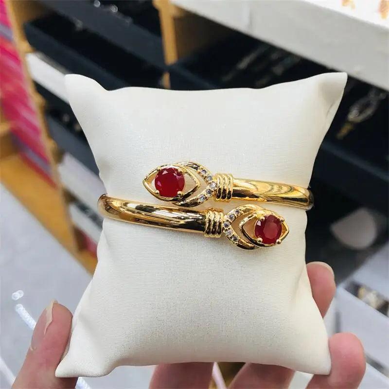 Elegant Zircon Rhinestone Bracelet Crystal Geometric Bangles Girl Jewelry