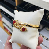 Elegant Zircon Rhinestone Bracelet Crystal Geometric Bangles Girl Jewelry
