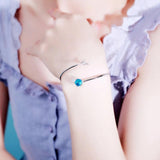 Mermaid Tear Fishtail Silver Bracelet