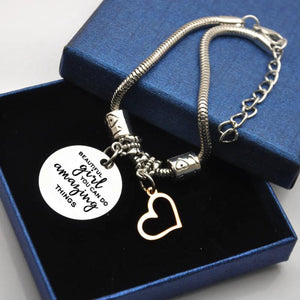 Giul Amazing Things Bangle for Women Titanium Love Heart Bracelet