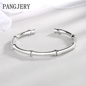 Women's Silver Bracelet Bamboo Knot Classic Opening Temperament Jewelry