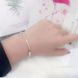 Women's Silver Bracelet Bamboo Knot Classic Opening Temperament Jewelry