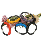 Rubber Leather Bracelets Women Charm Bangles Gothic Jewelry Accessories