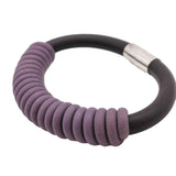 Rubber Leather Bracelets Women Charm Bangles Gothic Jewelry Accessories