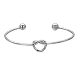 Foxanry Silver Heart Bangles Party Jewelry Birthday