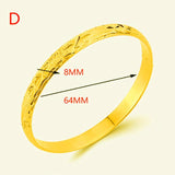 1pcs Dubai Bracelets Jewelry Ethiopian Bangles Women Africa Arab Wedding Gift