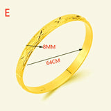 1pcs Dubai Bracelets Jewelry Ethiopian Bangles Women Africa Arab Wedding Gift