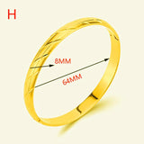 1pcs Dubai Bracelets Jewelry Ethiopian Bangles Women Africa Arab Wedding Gift