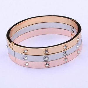 Silver Plated Fine Crystal Cuff Bangles Bracelets for Women
