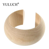 DIY Large Wooden Bangles Bracelet Jewelry for Women